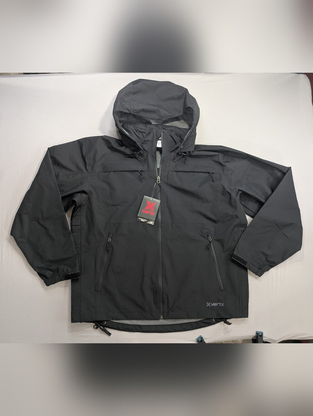 Vertx Mens Jacket Integrity Shell Tactical Windproof Rain Hood Black Size L NWT